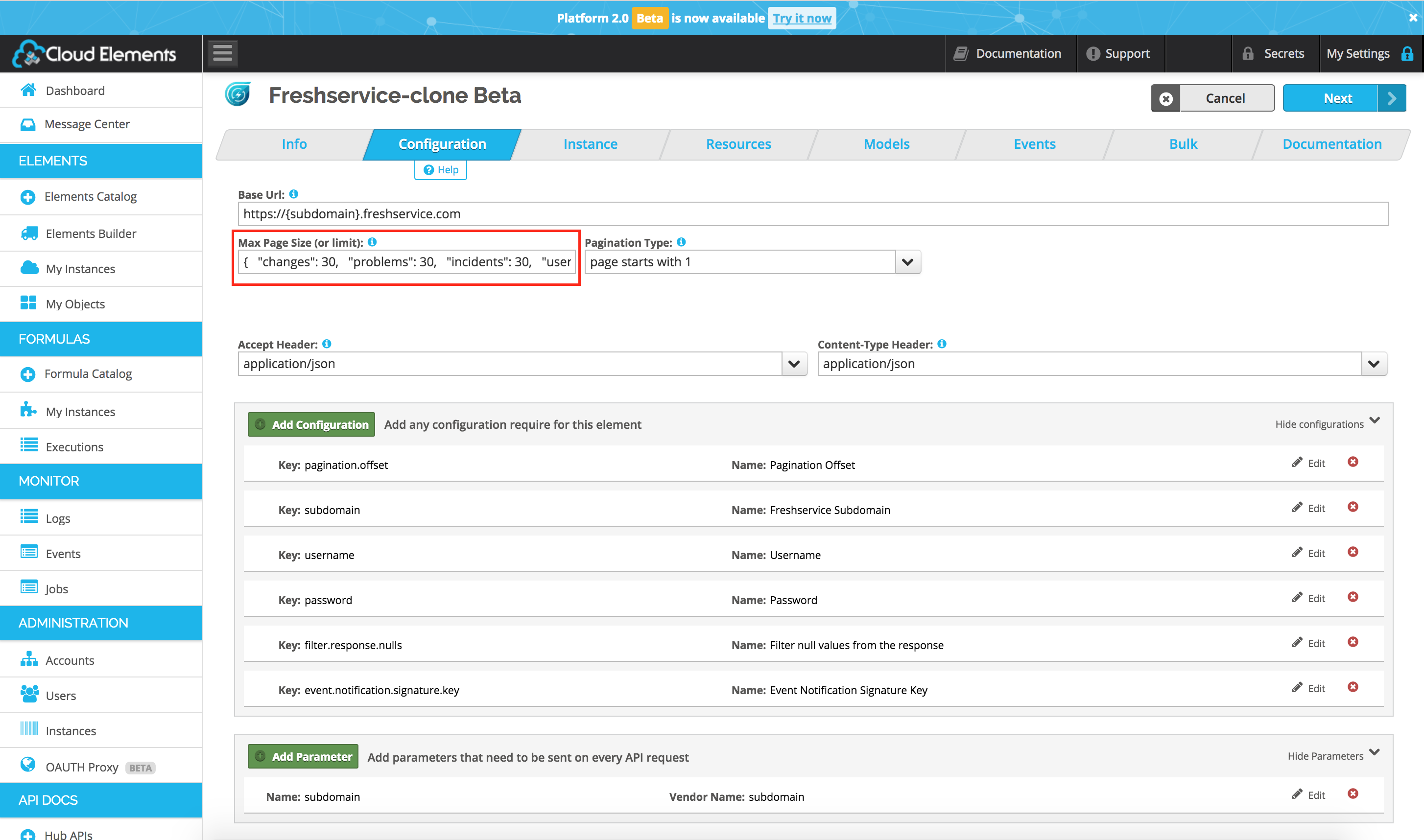 Element Builder Configuration 2