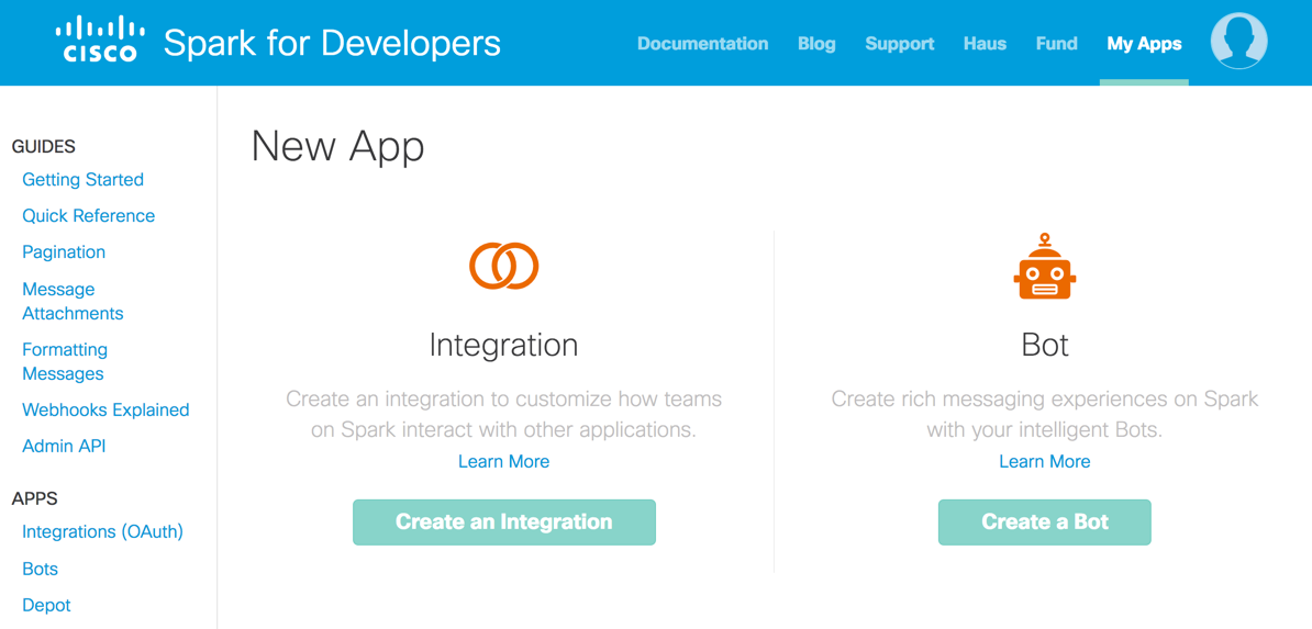 Cisco Spark Connected App step 2