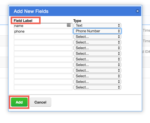 QuickBase Create a Table step 3