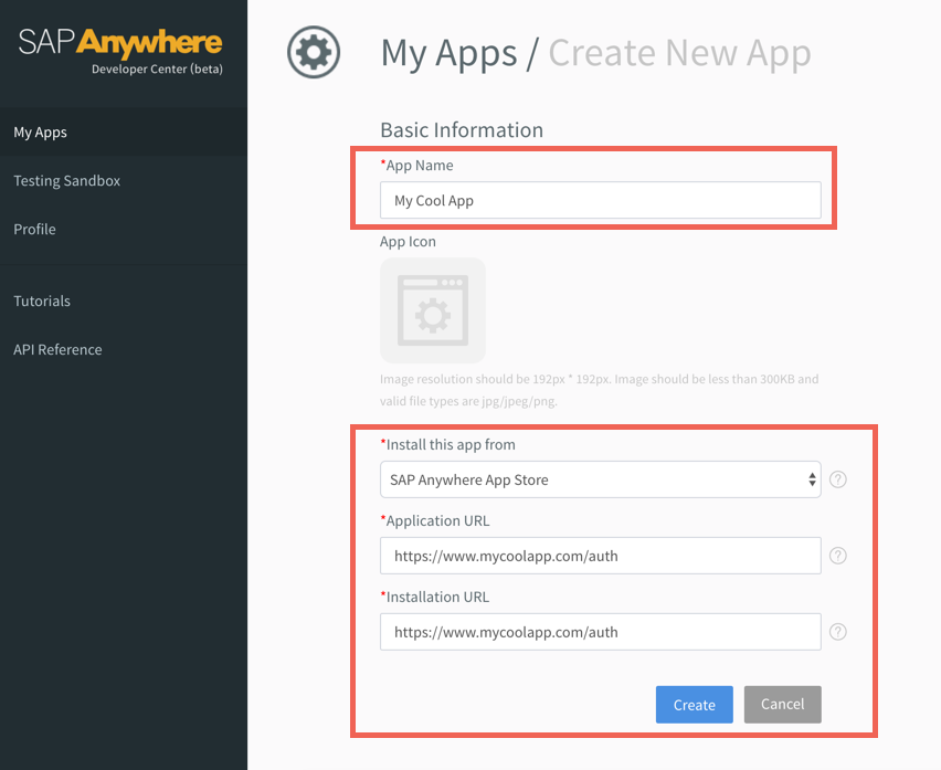 SAP Anywhere Connected App step 2