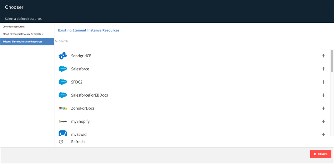 Existing Element Instance Resources